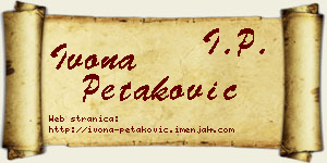 Ivona Petaković vizit kartica